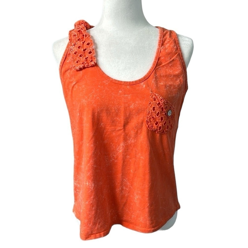 For Her Paris Fashion Pocket Tank Orange Size Small